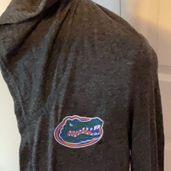 Colosseum Gray Florida Gators Hooded Cardigan Shirt Pockets Medium - Picture 2 of 5
